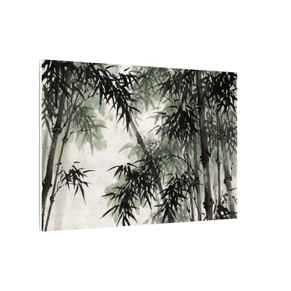 Zen Bamboo Grove in Overcast | Sumi E Canvas Art