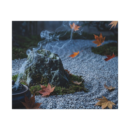 Autumn Incense Smoke Karesansui Canvas Art | Calm Decor