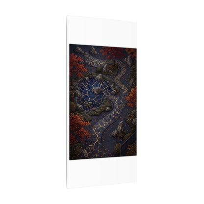 Moonlit Garden Gold Vein Canvas Art | Resilient Kintsugi Art