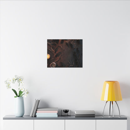 Dried Flowers Canvas Art | Winter Dark Japandi Moody Minimal Art