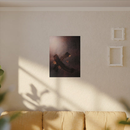 Moody Ink Brushstroke Canvas Art - Moody Minimal Dark Japandi