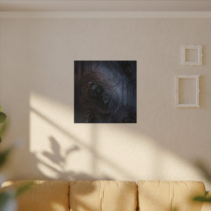 Spring Rock Garden Charcoal Ink Canvas Art | Bold Decor