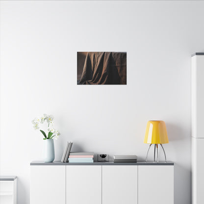 Silk Drape Canvas Art | Winter Dark Japandi Shadow Zen Art
