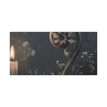Candlelight Fern Unfurling Canvas Art - Japandi Ma