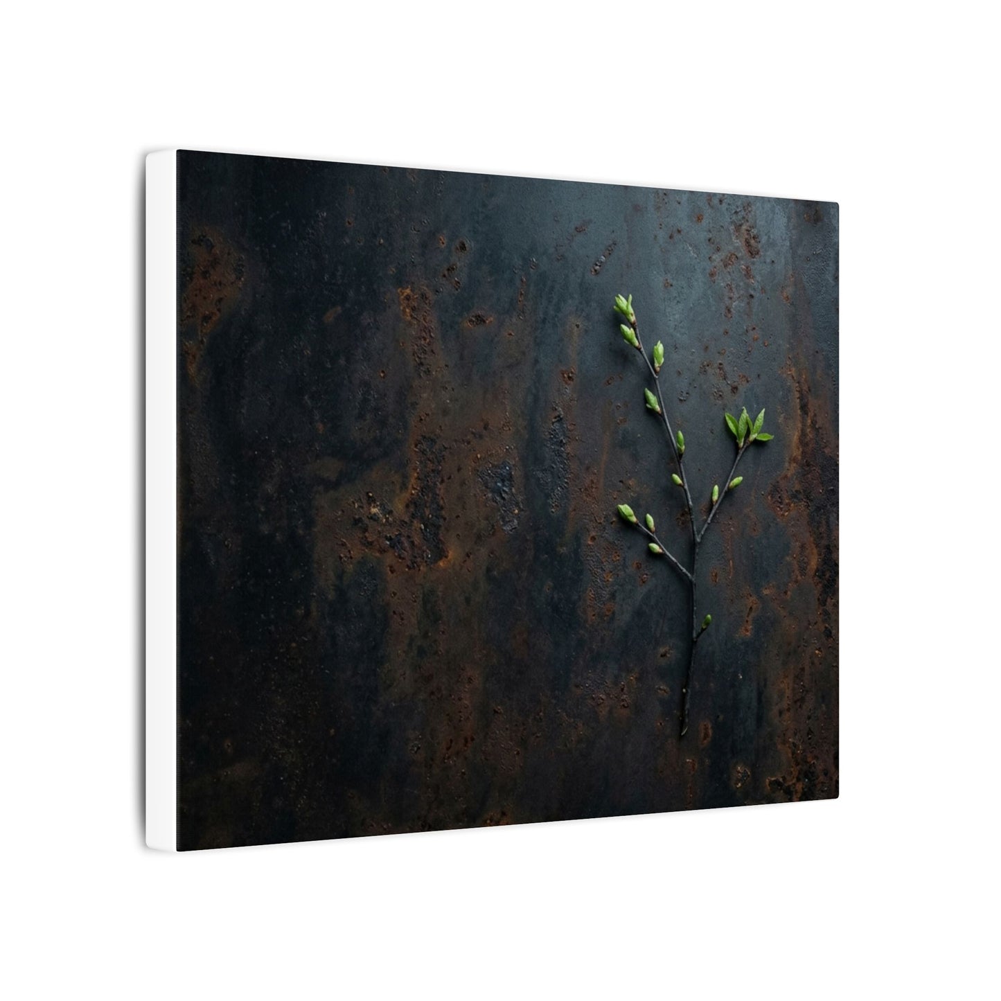 Rust Patina Moody Minimal Canvas Art | Moody Dark Japandi Art