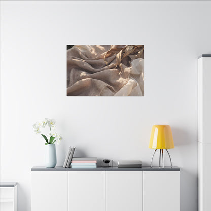 Silk Drape Summer Canvas Art | Japandi Neutral Design
