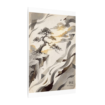 Golden Hour Pine Tree Canvas Art - Japandi Seijaku
