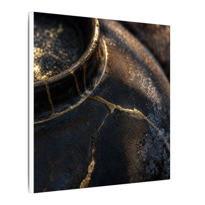 Kintsugi Rust Patina in Golden Hour | Broken Beauty Canvas Art