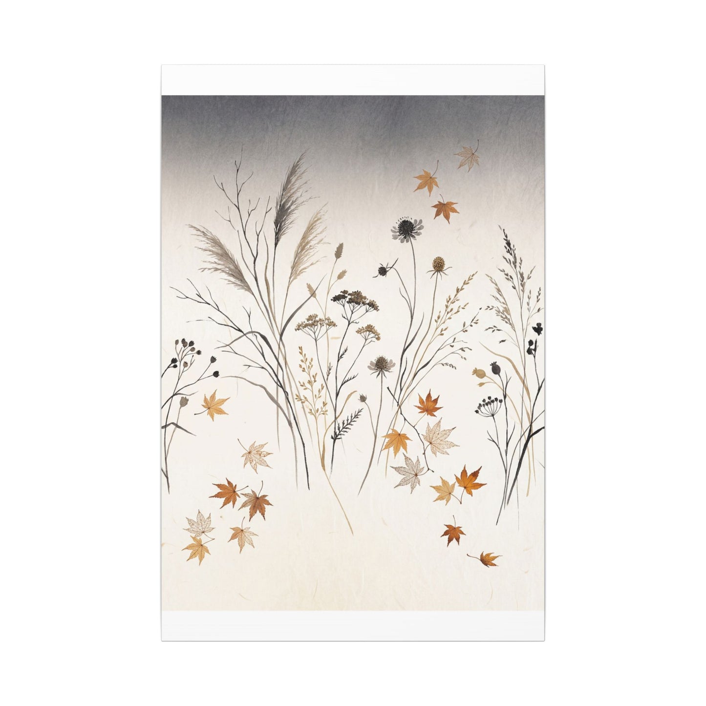 Dawn Dried Flowers Canvas Art - Japandi Kanso