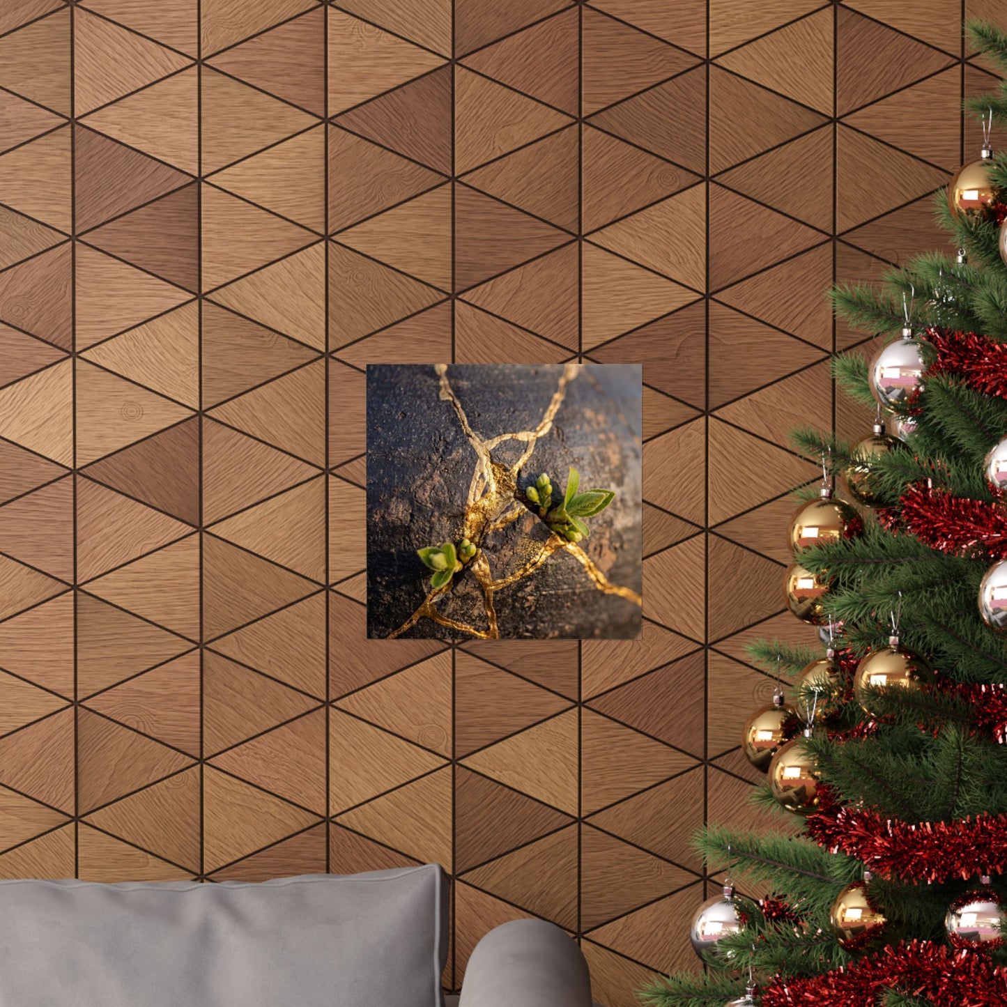 Golden Hour Rust Patina Wall Art Print - Kintsugi Shibui