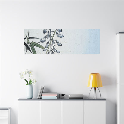 Zen Wisteria in Moonlight | Ukiyo E Inspired Canvas Art