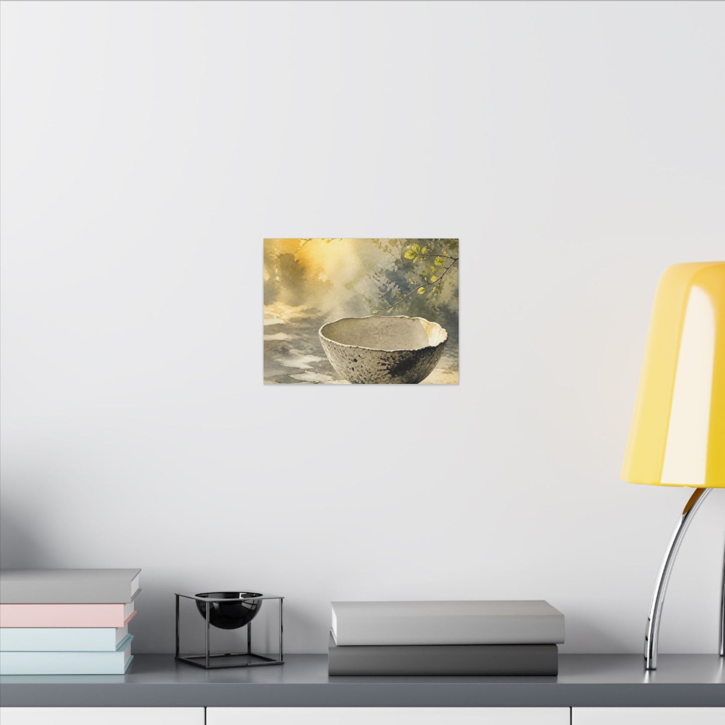 Cozy Ceramic Bowl Canvas Art - Watercolor Japandi