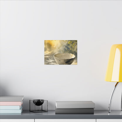 Cozy Ceramic Bowl Canvas Art - Watercolor Japandi