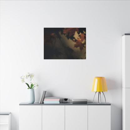Shadow Play Canvas Art | Autumn Dark Japandi Moody Minimal Art