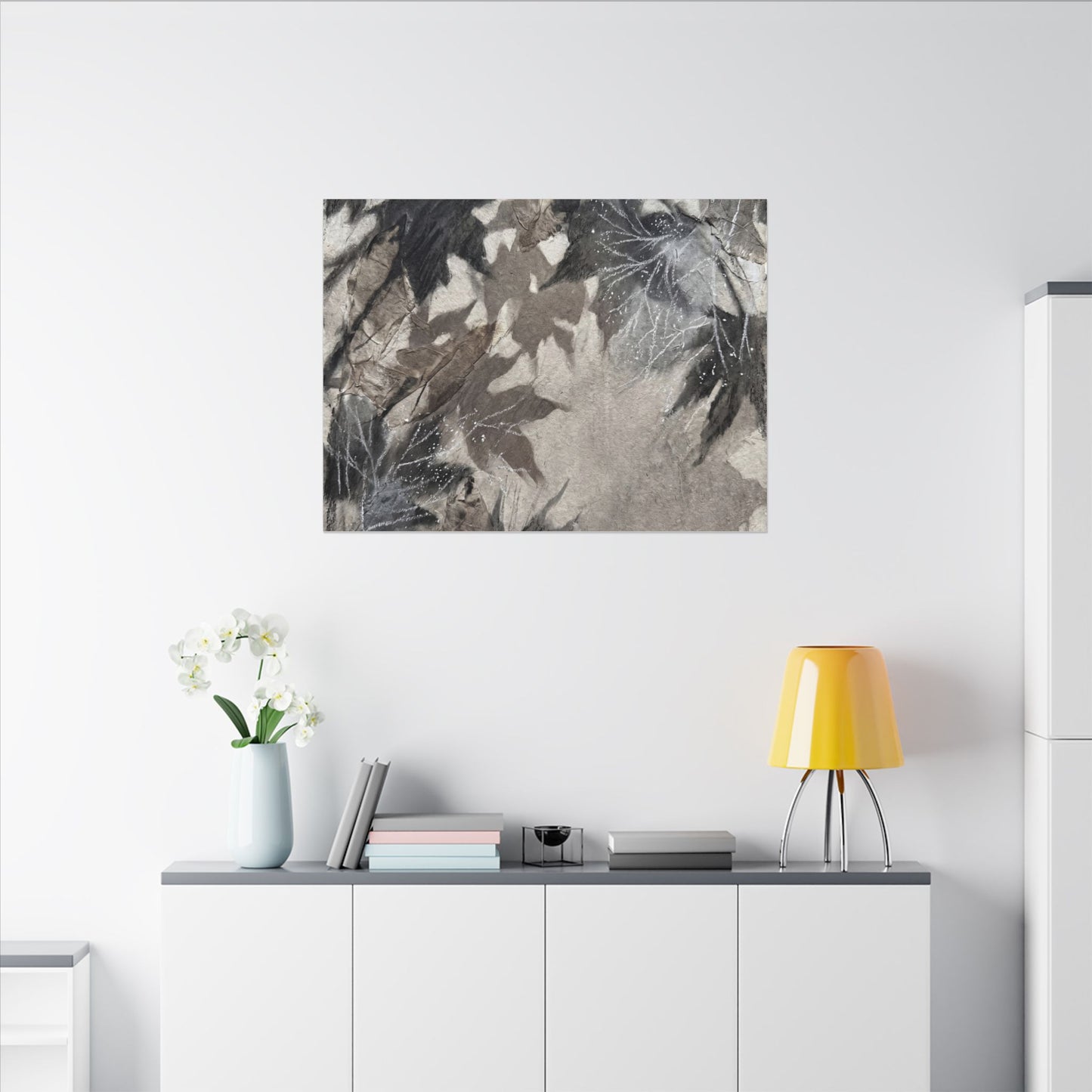 Shadow Play Texture Canvas Art | Cozy Japandi Art
