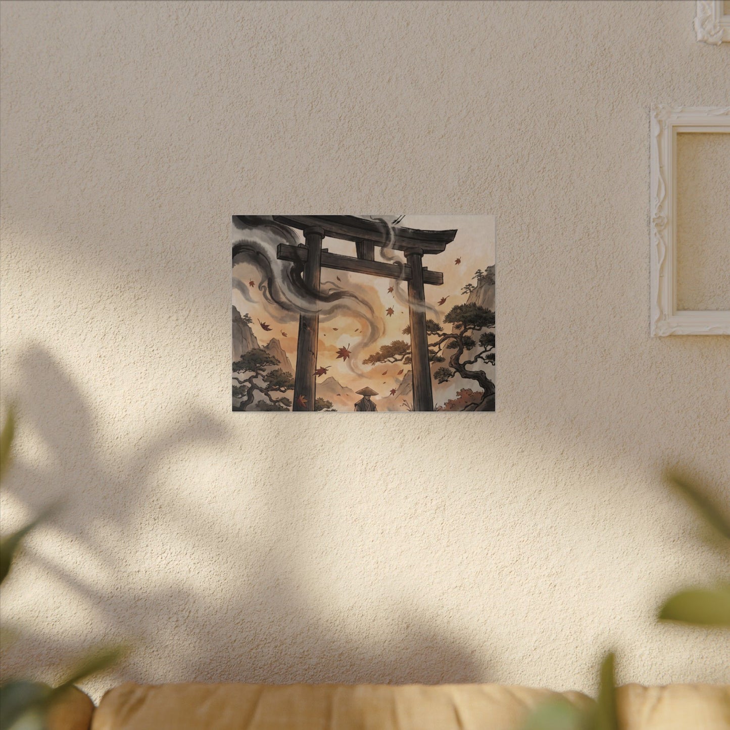 Torii Gate Ukiyo E Inspired Canvas Art | Serene Zen Art