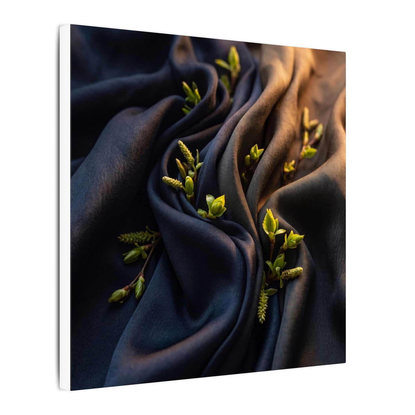 Spring Silk Drape Moody Minimal Canvas Art | Luxurious Decor
