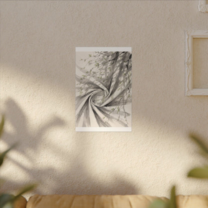 Silk Drape Spring Canvas Art | Zen Contemplative Design
