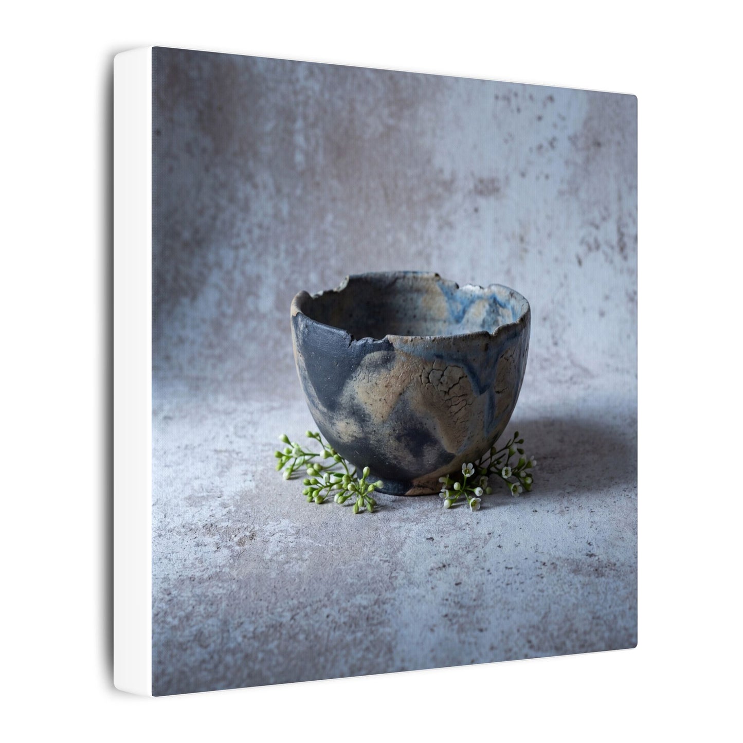 Ceramic Bowl Spring Canvas Art | Japandi Warm Design