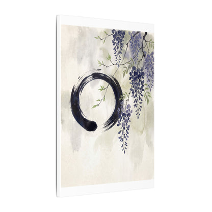 Wisteria Enso Canvas Art | Serene Zen Art