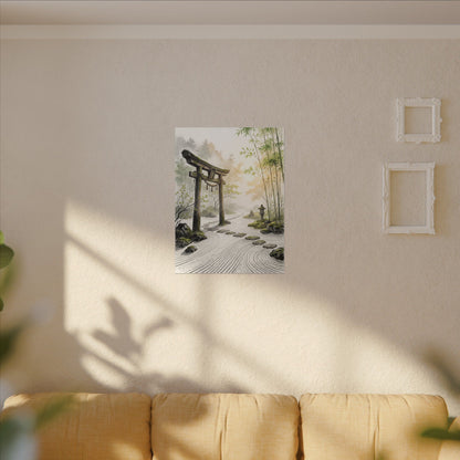 Peaceful Torii Gate Canvas Art - Karesansui Zen