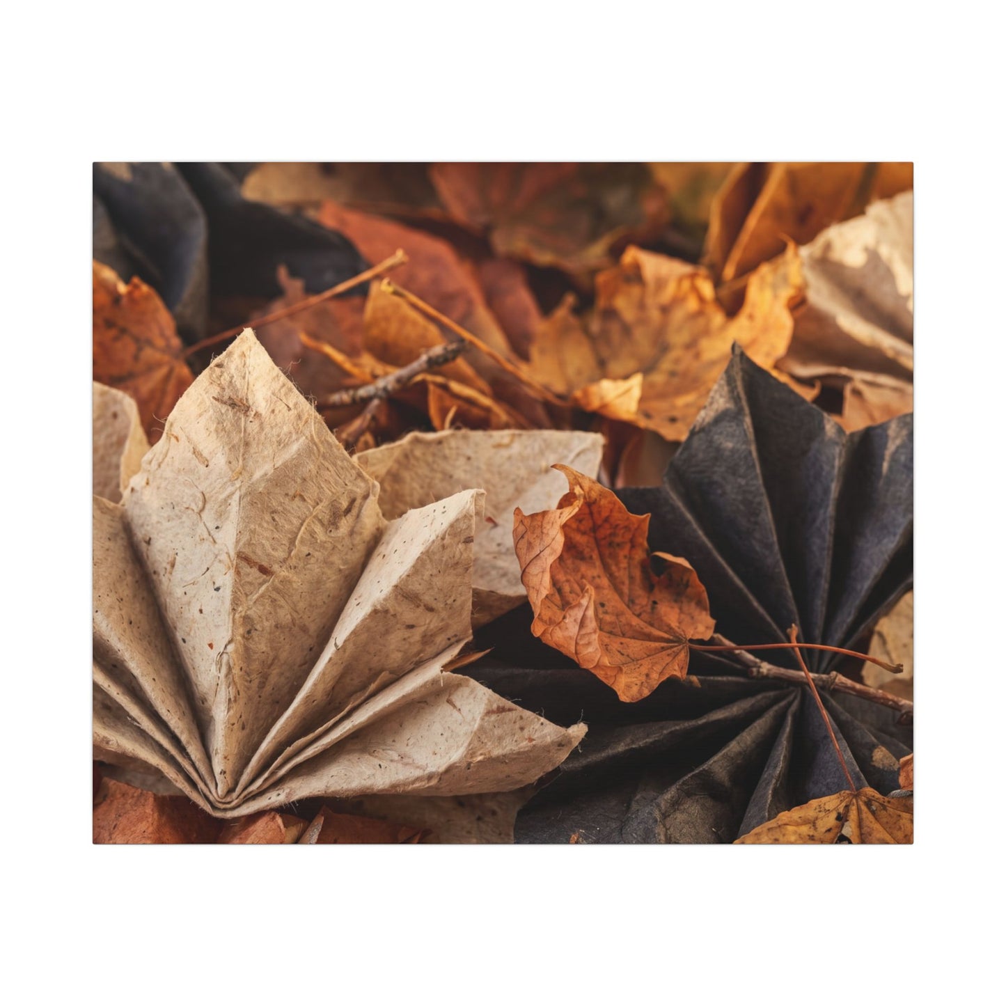 Paper Fold Texture Canvas Art | Elegant Japandi Art