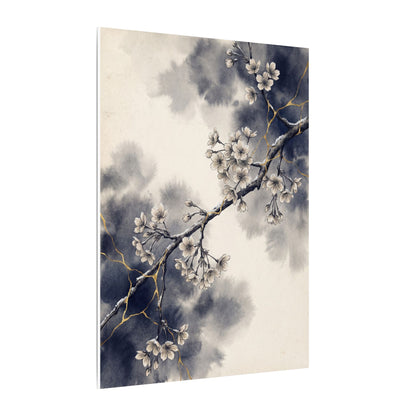 Ma Cherry Blossom Canvas Art - Kintsugi Gold Vein