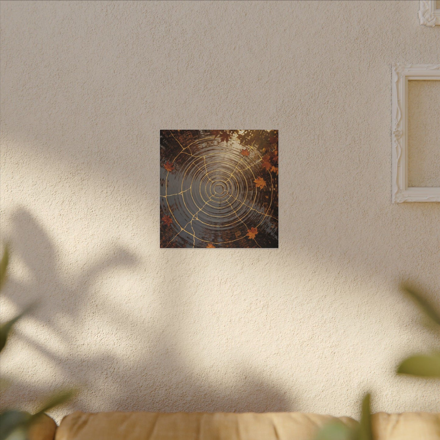 Artful Water Ripple Canvas Art - Gold Vein Kintsugi