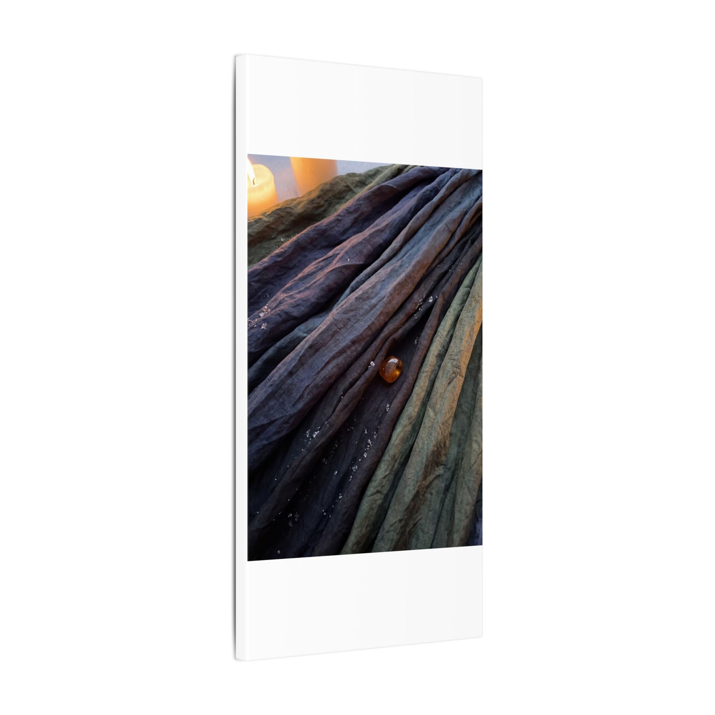 Silk Drape Shadow Zen Canvas Art | Moody Dark Japandi Art