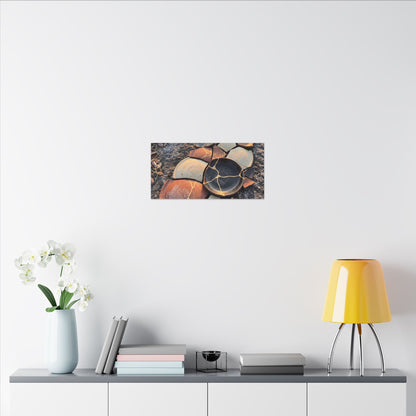 Winter Broken Pottery Gold Vein Canvas Art | Beautiful Decor