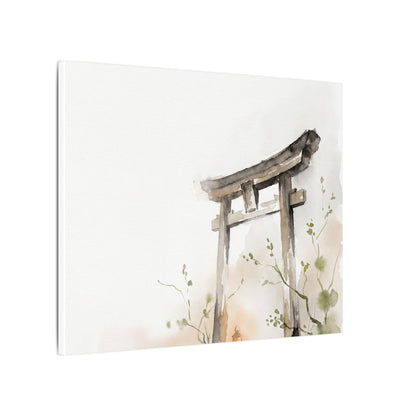 Fukinsei Torii Gate Canvas Art - Japandi Watercolor