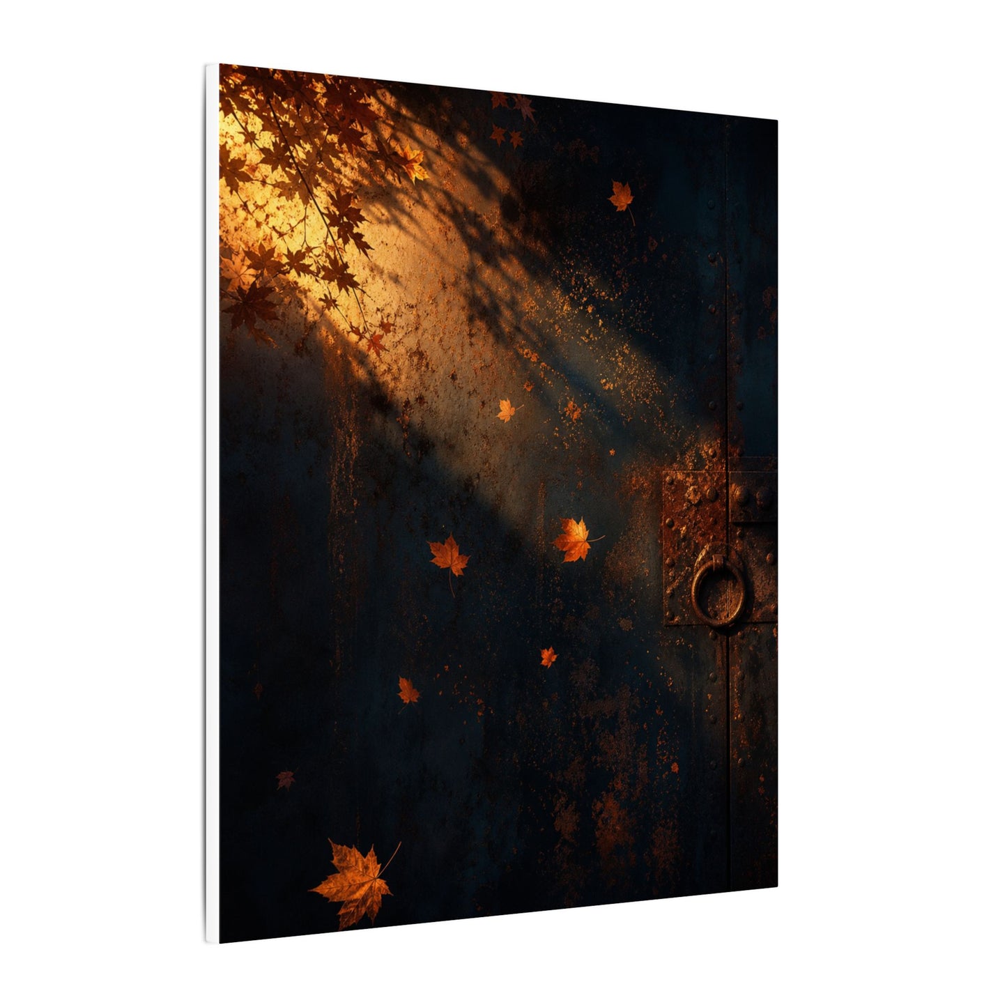 Dark Japandi Rust Patina in Golden Hour | Shadow Zen Canvas Art