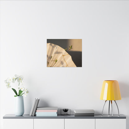 Paper Fold Gold Vein Canvas Art | Healing Kintsugi Art