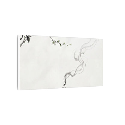 Calm Incense Smoke Canvas Art - Sumi E Zen