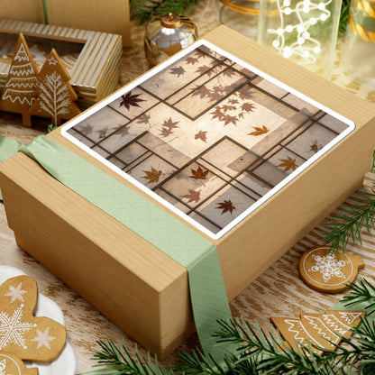 Shoji Screen Japanese Pattern Sticker | Warm Japandi Art Art Print