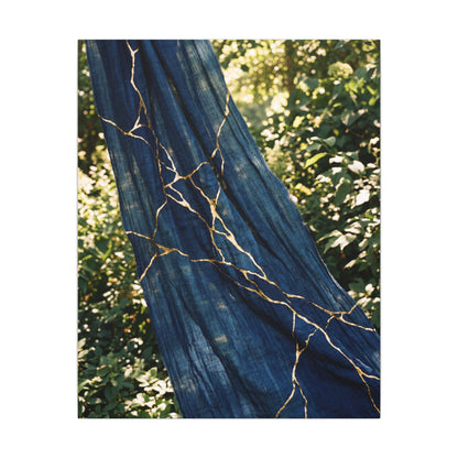 Resilient Silk Drape Canvas Art - Gold Repair Kintsugi