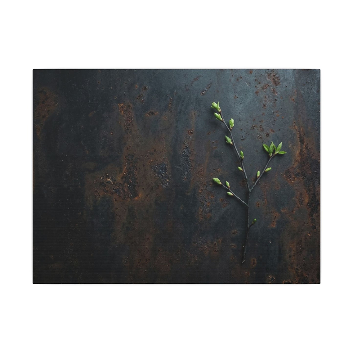 Rust Patina Moody Minimal Canvas Art | Moody Dark Japandi Art