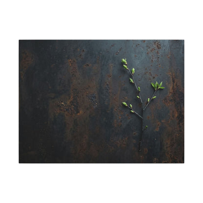 Rust Patina Moody Minimal Canvas Art | Moody Dark Japandi Art