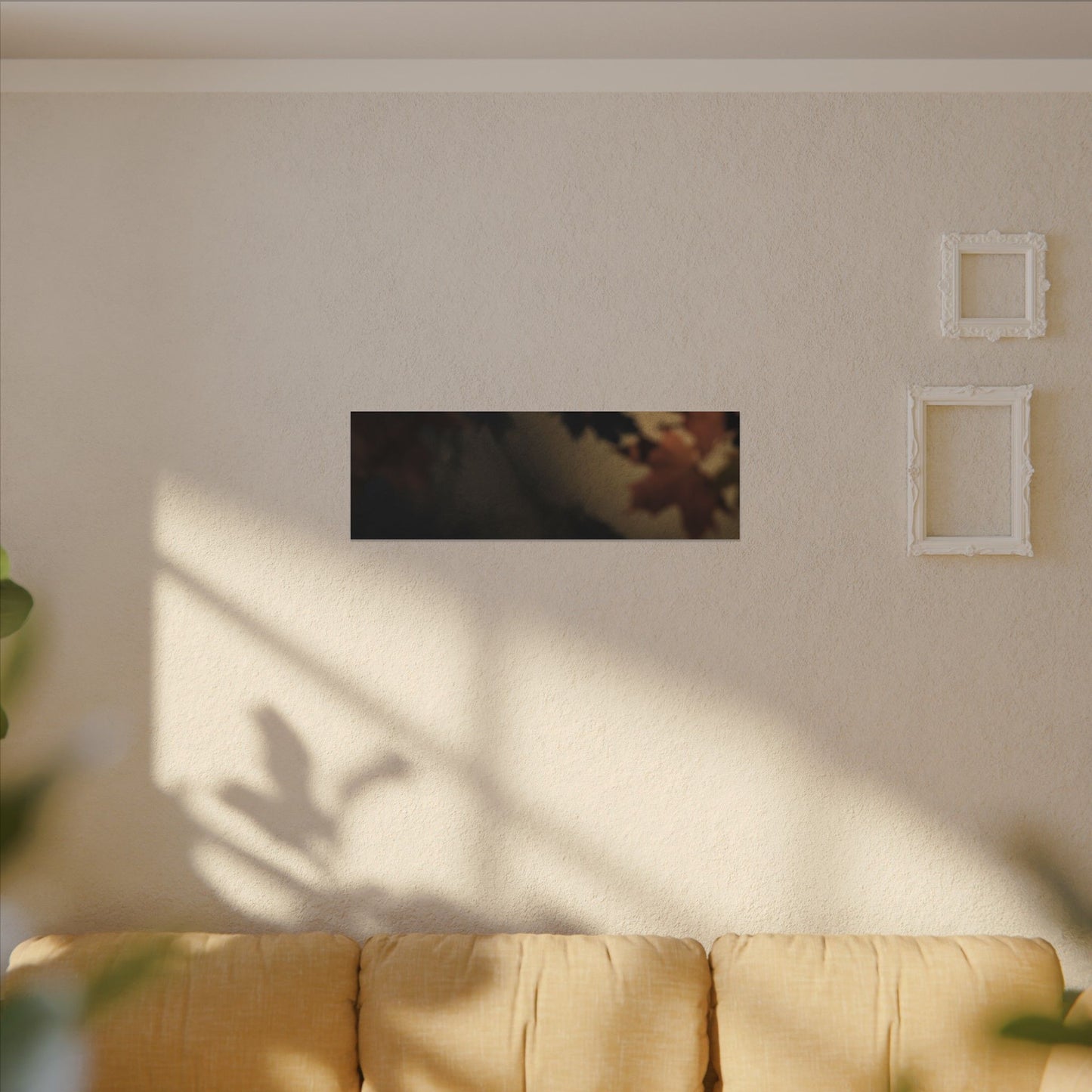 Shadow Play Canvas Art | Autumn Dark Japandi Moody Minimal Art