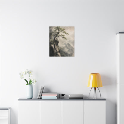 Spring Pine Tree Watercolor Canvas Art | Warm Decor