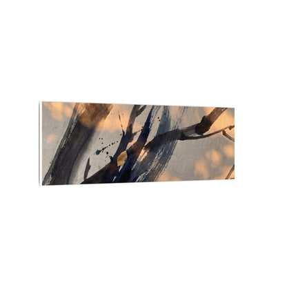 Datsuzoku Ink Brushstroke Canvas Art - Dark Japandi Shadow Zen