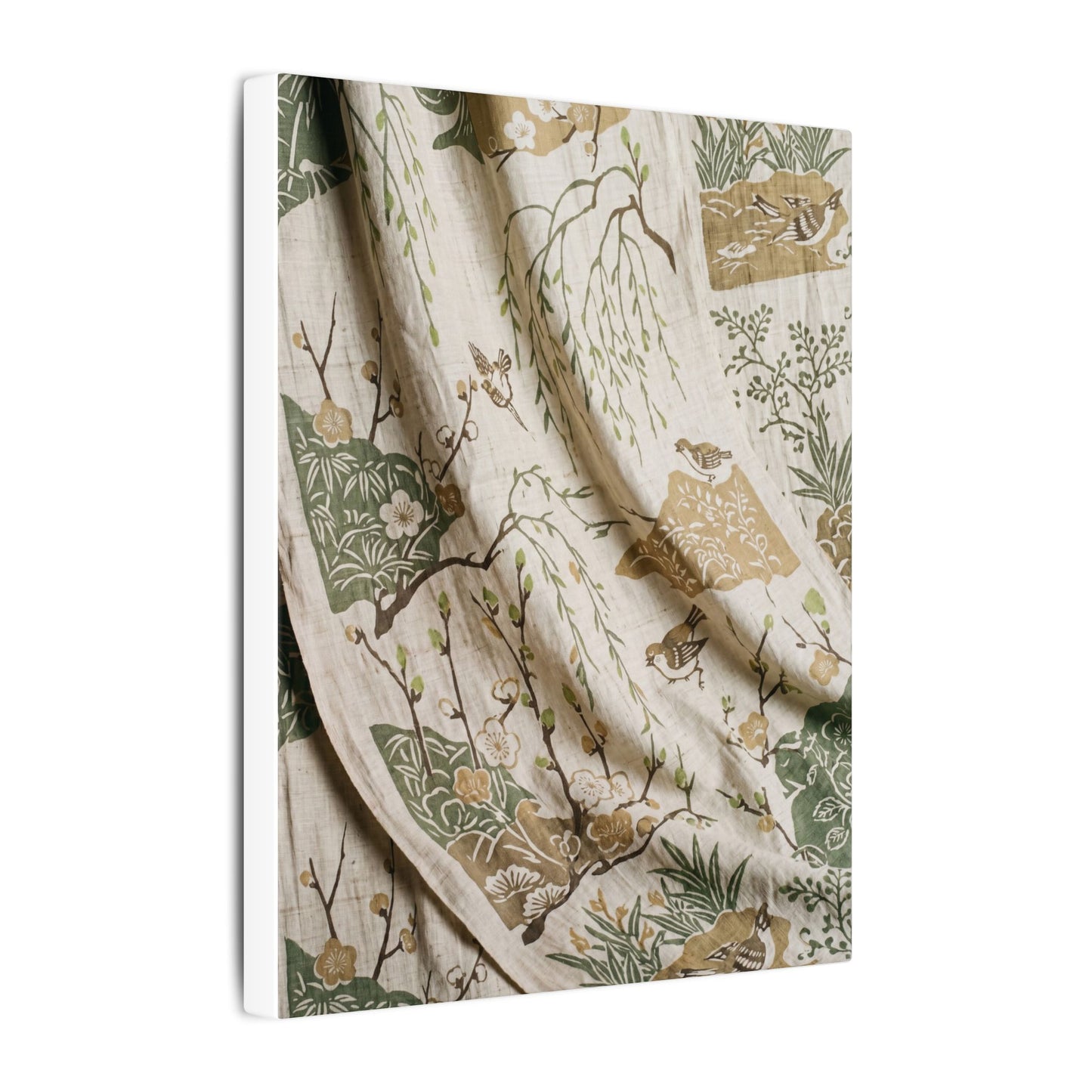 Silk Drape Canvas Art | Spring Japandi Japanese Pattern Art