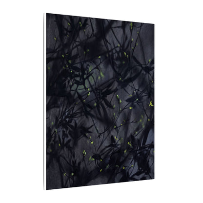 Shadow Play Spring Canvas Art | Dark Japandi Atmospheric Design