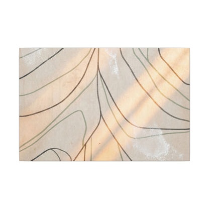 Shoji Screen Minimal Line Canvas Art | Warm Japandi Art
