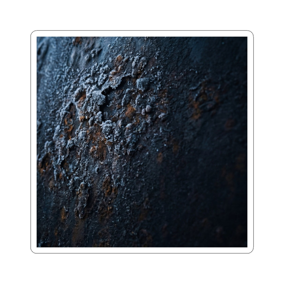 Ma Rust Patina Sticker - Dark Japandi Shadow Zen Art Print