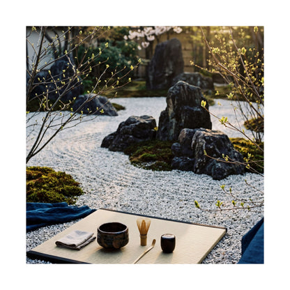 Tea Ceremony Wall Art Print | Spring Zen Karesansui Art