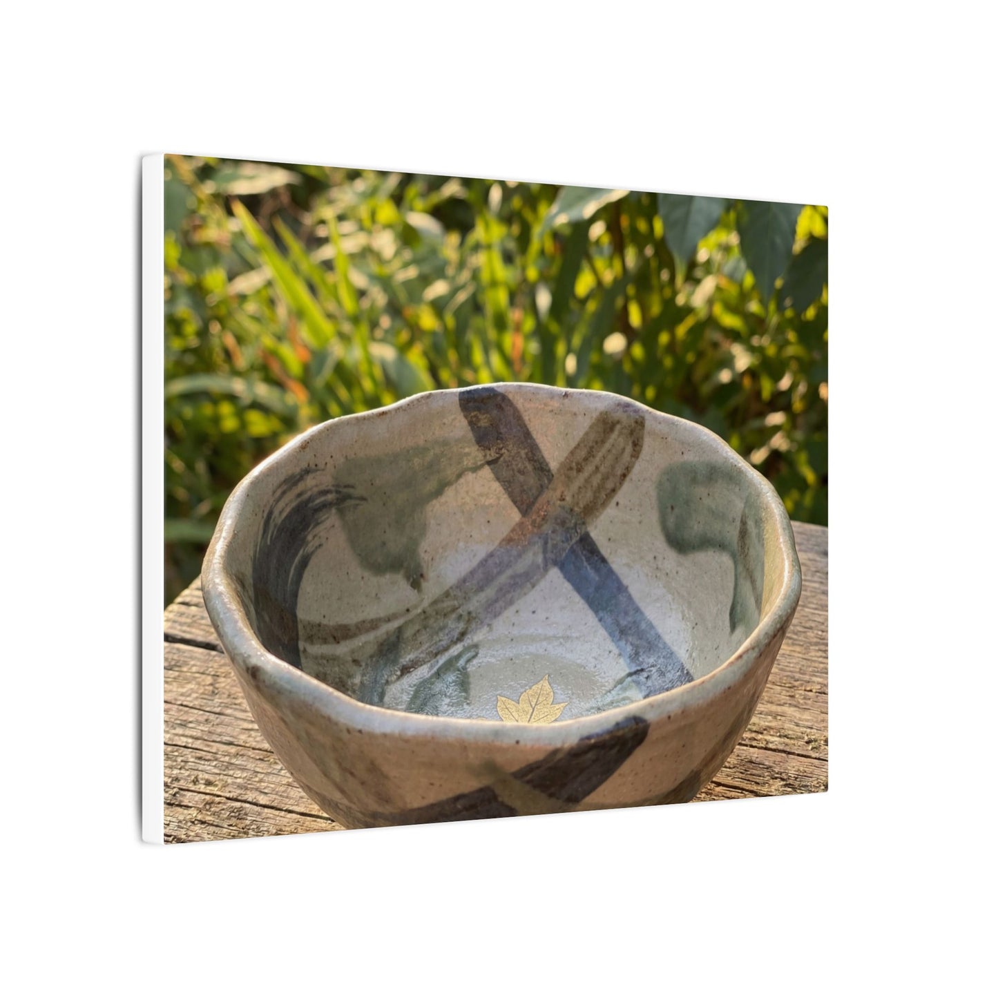 Earthy Ceramic Bowl Canvas Art - Japanese Pattern Japandi