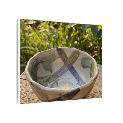 Earthy Ceramic Bowl Canvas Art - Japanese Pattern Japandi