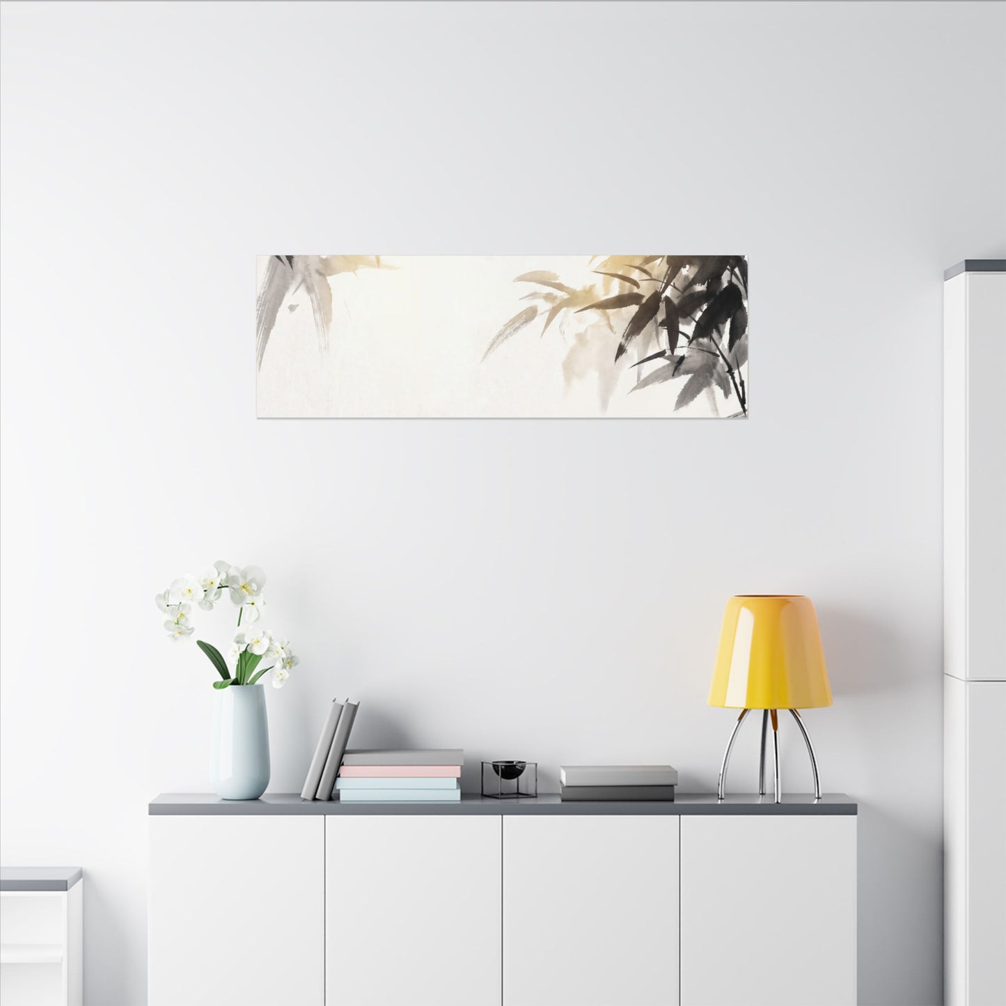 Tea Ceremony Sumi E Canvas Art | Serene Zen Art