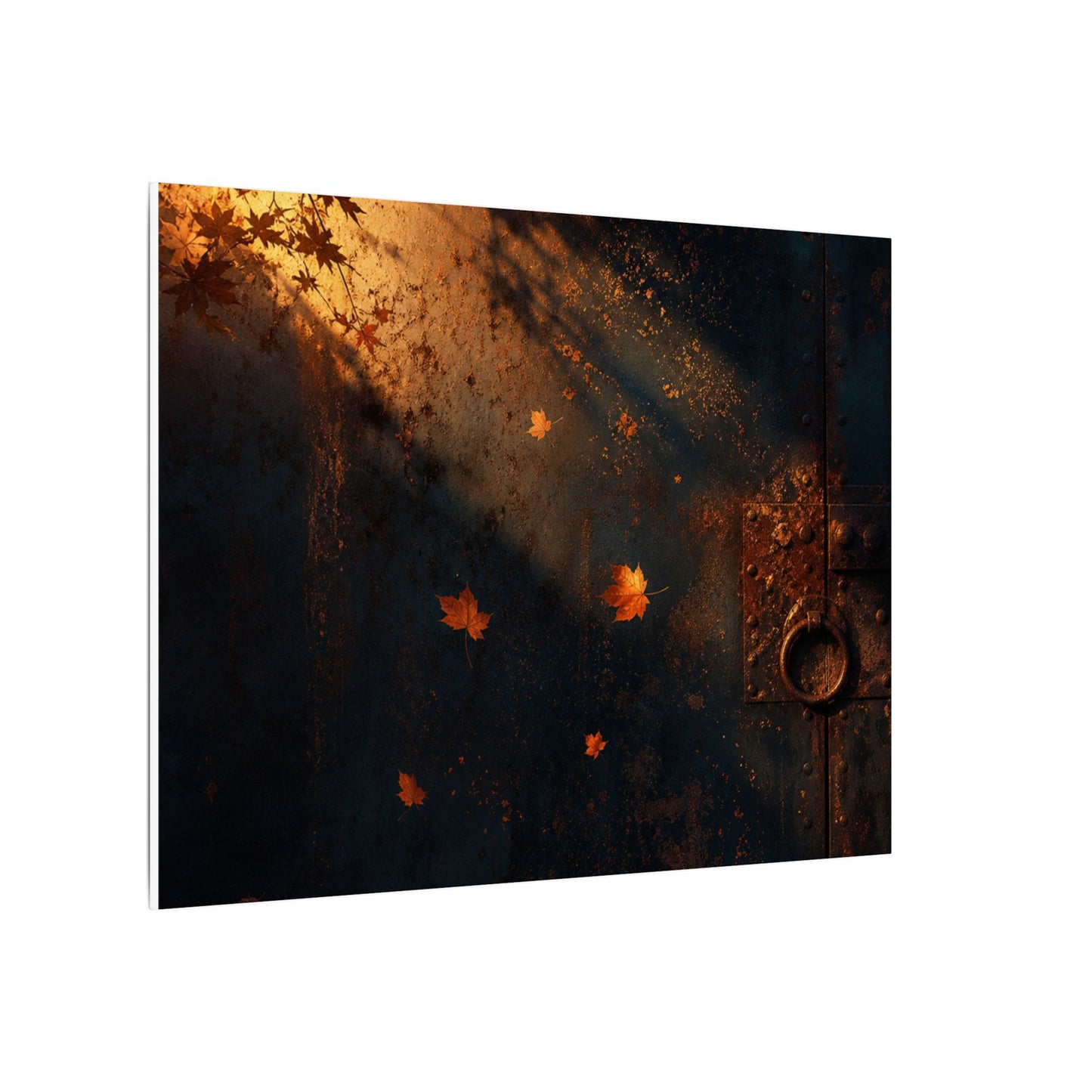 Dark Japandi Rust Patina in Golden Hour | Shadow Zen Canvas Art